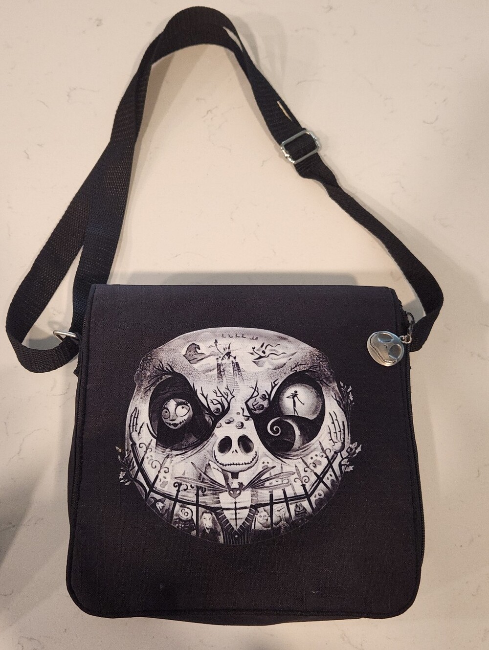 Disney Nightmare Before Christmas Jack & Sally Pin Satchel